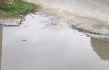 Overflowing sewerage in Road Reef, Tortola.