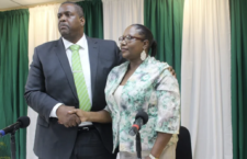 Premier Andrew Fahie and Alvera Maduro-Caines.