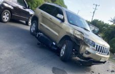 Scooter rider unresponsive after two-vehicle crash