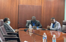 From left: Opposition Leader Julian Fraser with Health Minister Marlon Penn and Labour Minister Melvin 'Mitch' Turnbull of the National Unity Government