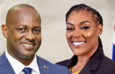 The Turks and Caicos Islands' Leader of the Opposition Edwin Astwood and its Leader of Government Business, Akierra Missick.