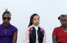 Members of the BVI's national women's football team. From left: Kimberley Smith, Morgan Creque, Lil-Makeda Fahie.