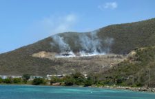 BVI News captured this photo of the fire on Sunday morning, May 22.