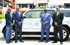 From left: Vance Lewis, Chairman of the Telecommunications Regulatory Commission Board; Kye Rymer, Deputy Premier and Minister for Communications and Works; Guy Malone, Chief Executive Officer of the Telecommunications Regulatory Commission; Vincent Wattley, Deputy Chairman of the Telecommunications Regulatory Commission Board. (Photo Credit: GIS\Franklyn Skerritt)