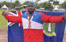 Local strongman, Djimon Gumbs won silver in the men’s shot put.