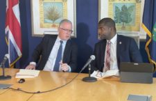 Governor John Rankin and Premier Dr Natalio Wheatley.