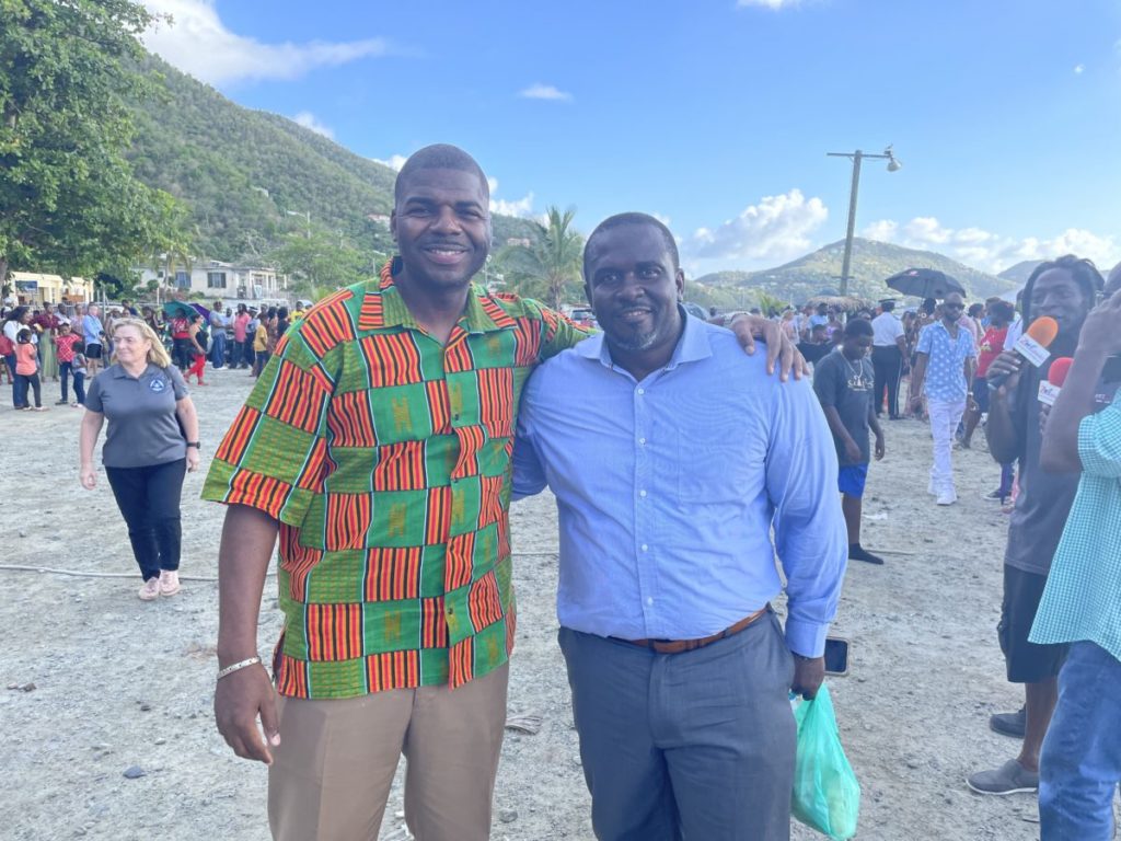 Premier Dr Natalio Wheatley and Health Minister Marlon Penn.