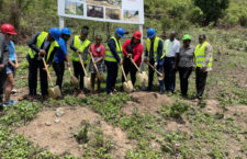 Officials break ground for the construction of a new Jost Van Dyke Primary School.