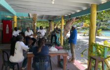 The Caribbean Network of Fisherfolk Organisations holding a meeting with Jost Van Dyke fishers.