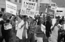 Scenes from an unrelated protest in the Virgin Islands.