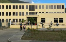 Students at the newly renovated Elmore Stoutt High School in Lower Estate.
