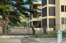 Students at the newly renovated Elmore Stoutt High School in Lower Estate.