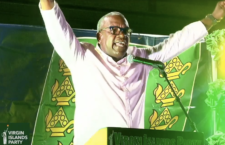 USVI Governor Albert Bryan Jr endorsing the governing VIP during the last general election.