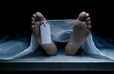 Dead body with an blank tag. Coronavirus victim.