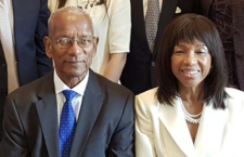 Former Premier and founder of the NDP, Dr D Orlando Smith with wife Lorna Smith -- Deputy Premier in the VIP administration.