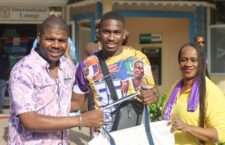 From left: Premier Dr Natalio Wheatley, NBA player D'Moi Hodge, and Lynette Harrigan of the BVI Tourist Board.