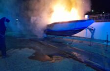‘Drug boat’ burned at RT police station