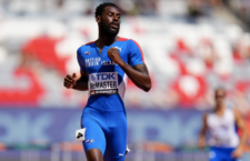 Kyron McMaster at the World Athletics Championships in Budapest, Hungary. (AP Photo/Petr David Josek)