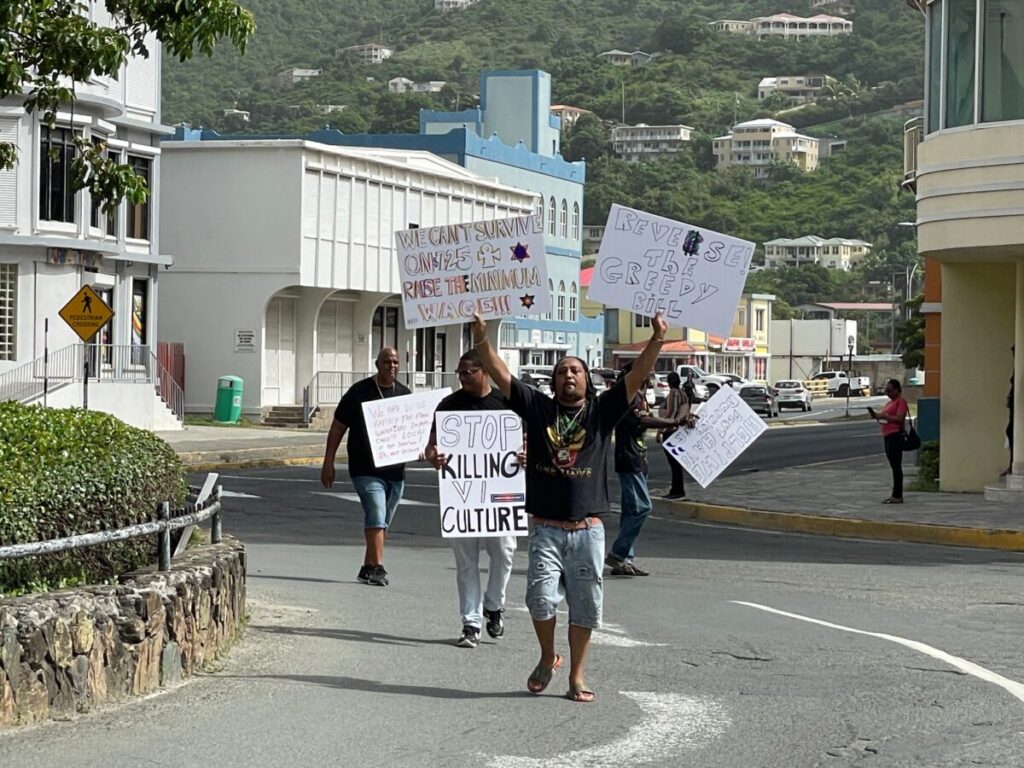 Road Town protest draws low turnout